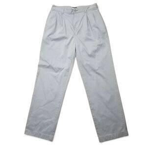 TOMMY HILFIGER Chino Pants Men's 31x32 Y2K Khaki Pleated Classic Casual Preppy